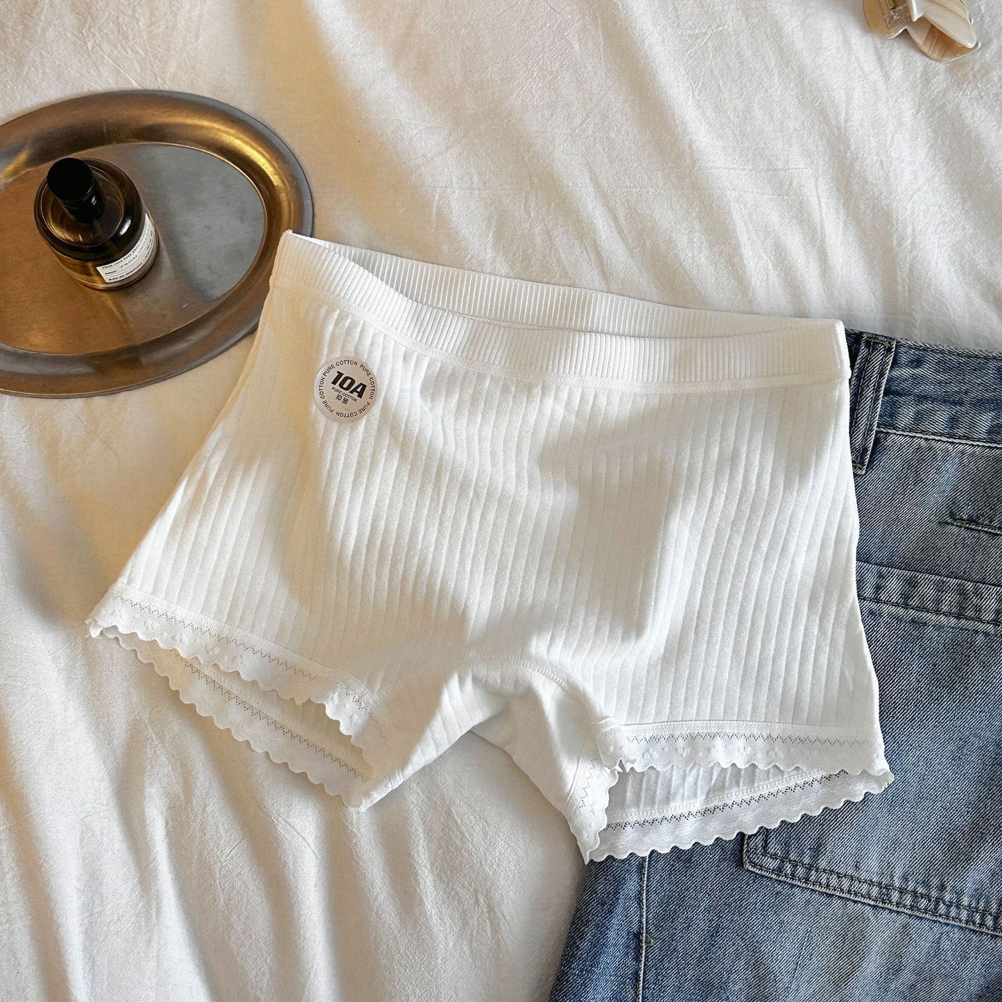 Women's Antibacterial One-piece Pants Two-piece Boxers Safety Panties