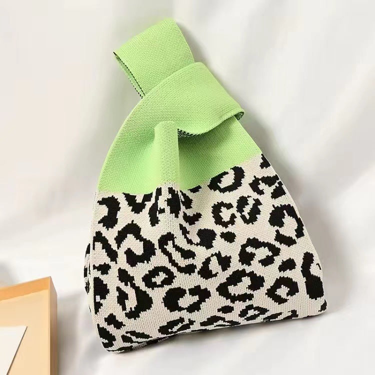 Women's Cute Panda Knitted Wool Version Hand Carrying Handbags