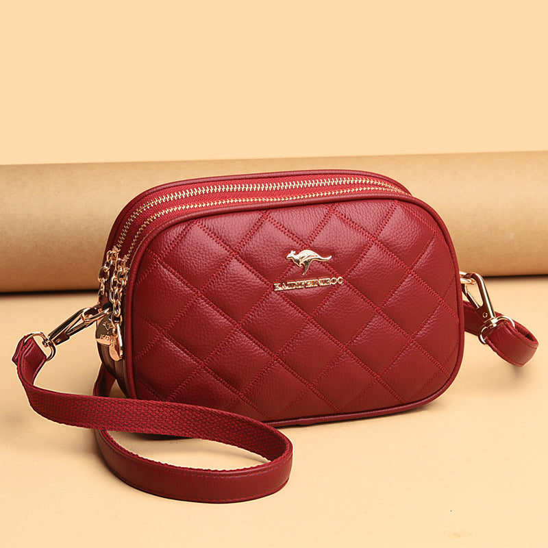 Stylish Women's Fashion Diamond Embroidery Thread Shoulder Bags