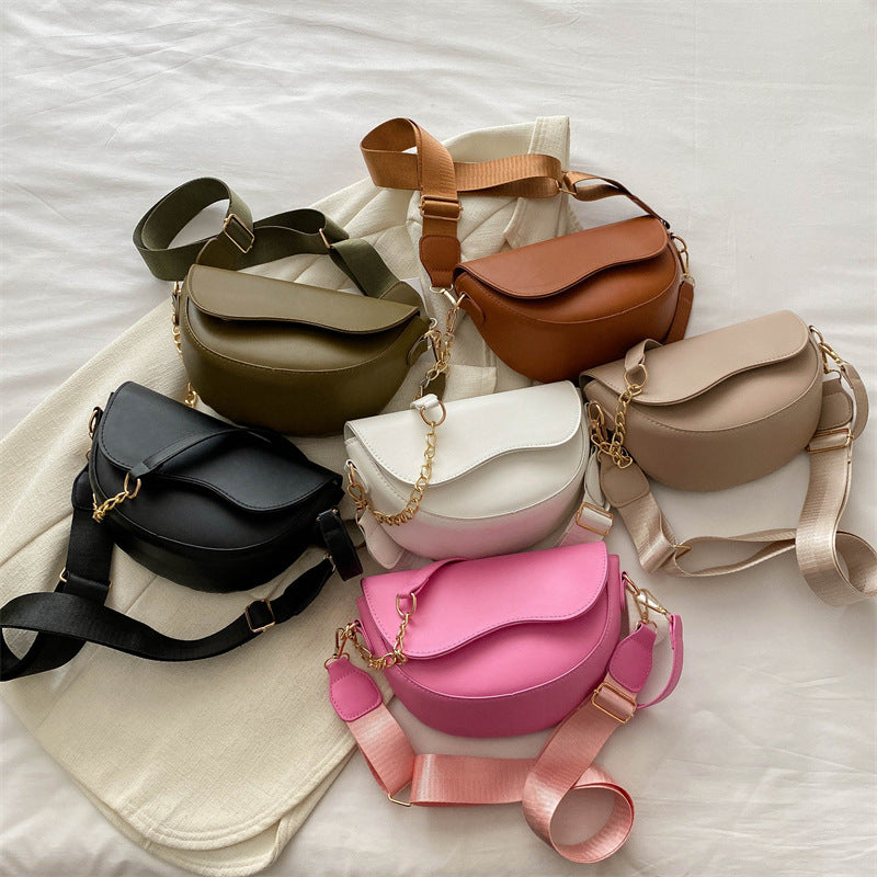 Design Wide Strap Underarm Chain One Bags