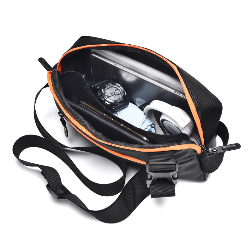 Men's Light Tide Stitching Fashion Simple Commute Men's Chest Bags