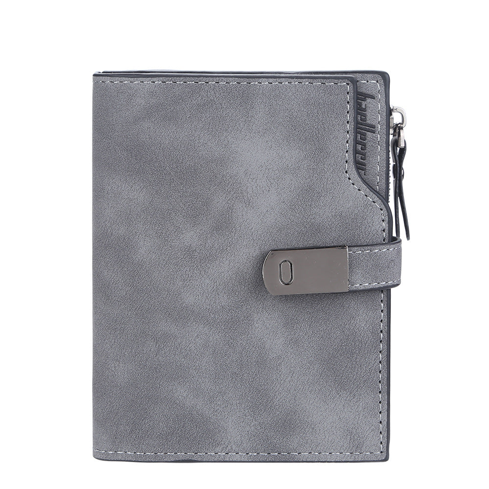 Women's & Men's Short Korean Style Multiple Slots Zipper Ladies Wallet