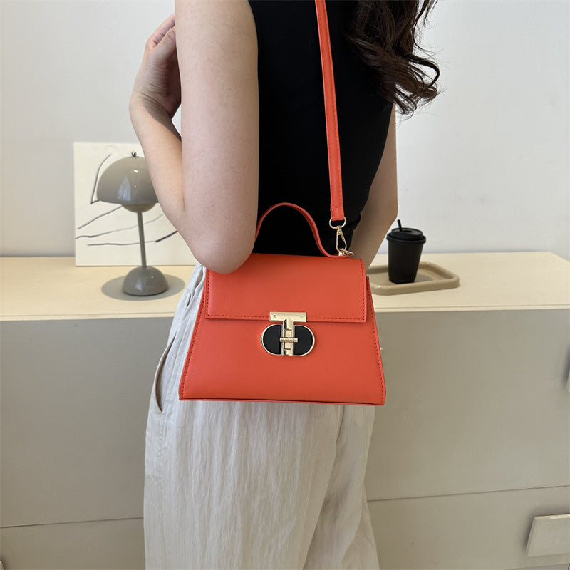 Contrast Color Minimalist Texture Chain Female Shoulder Bags