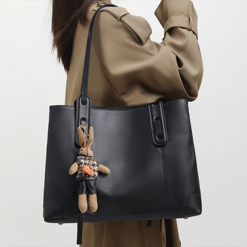 Women's Summer Genuine Leather Large Capacity Portable Women's Shoulder Bag