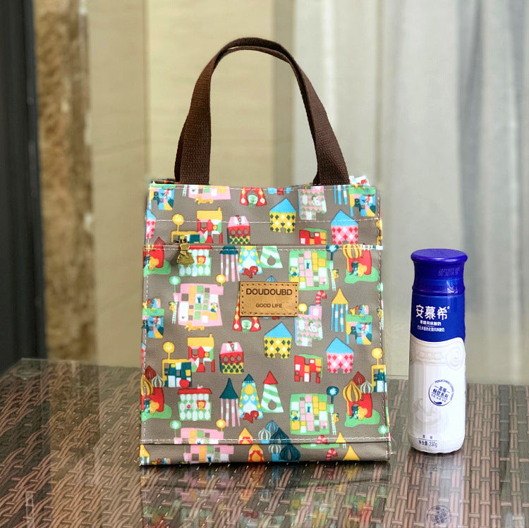 Running Volume Korean Style Waterproof Lunch Box Portable Handbags