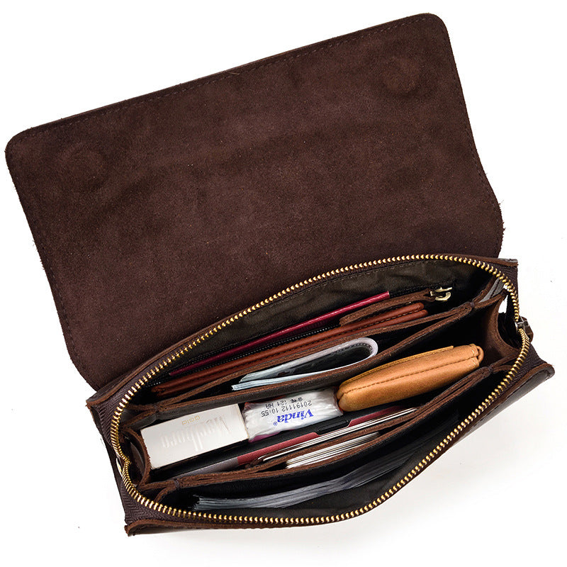Large Capacity Vintage First Layer Cowhide Men's Wallet