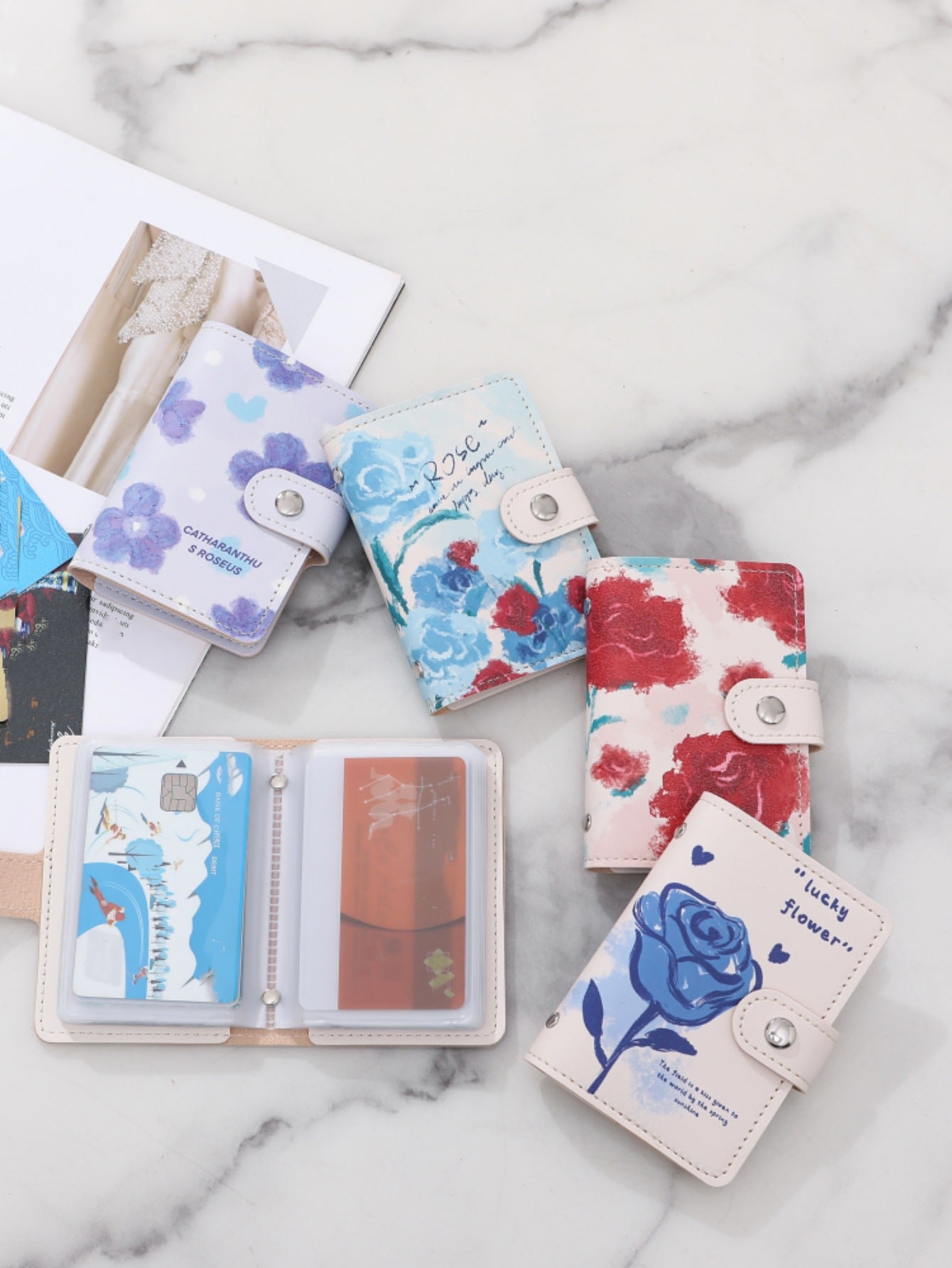 Pattern Female Compact Large Capacity Transparent Card Holder