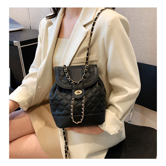 Korean Version Of Style Female Rhombus Backpacks