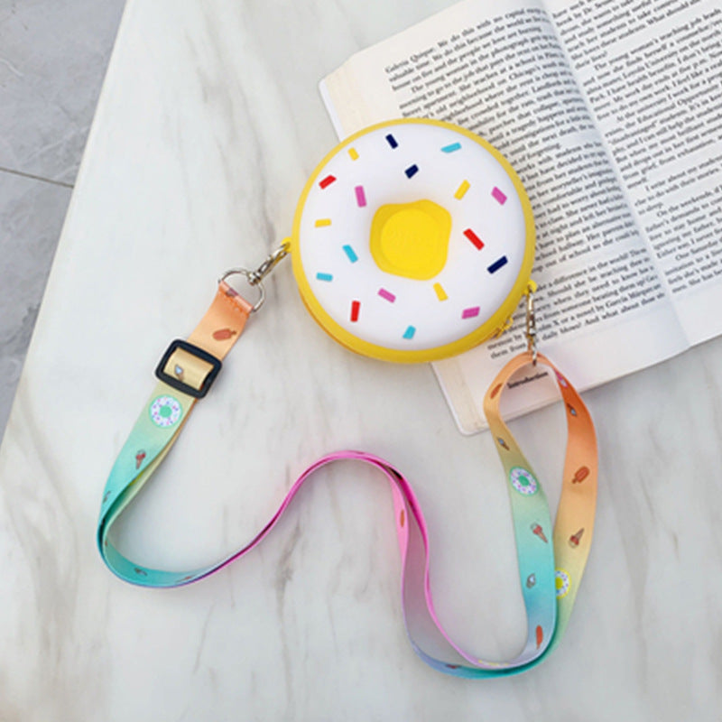 Slouchy Children's Cute Donut Rainbow Silicone Coin Purses