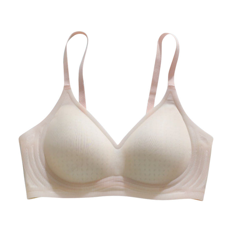 Women's Ice Silk Breathable Traceless Small Breast Push Up Everyday Bras