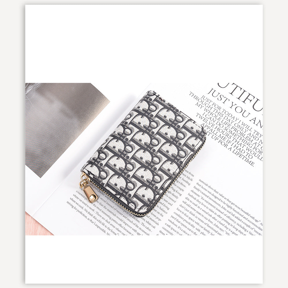 Clamp Swiping Certificate Male Short Large Card Holder