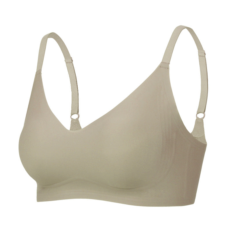 Cup Rabbit Ear Thin Jelly Seamless Underwear Big Chest Bras