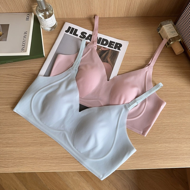 Feeling Seamless Latex Underwear Ladies Big Chest Everyday Bras