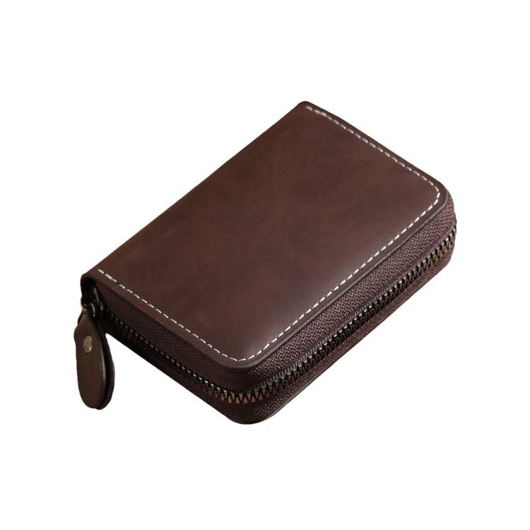 Men's Soft Leather Simple Large Capacity Position Card Holder