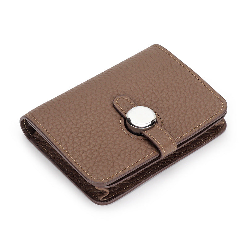 Women's Leather Short Fashion First Layer Cowhide Purses