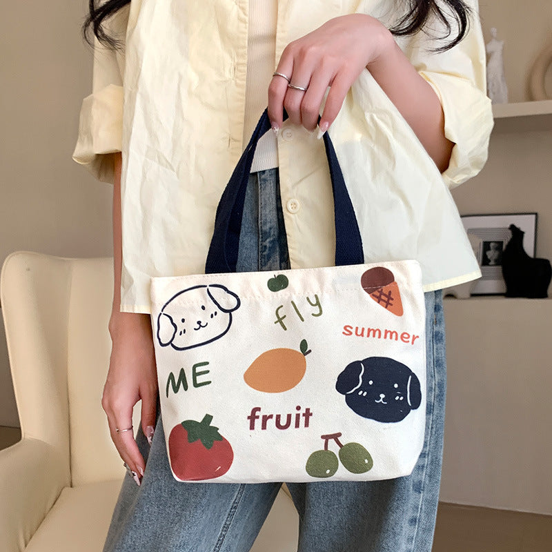 Women's Canvas Cartoon Cabs Korean Style Bags