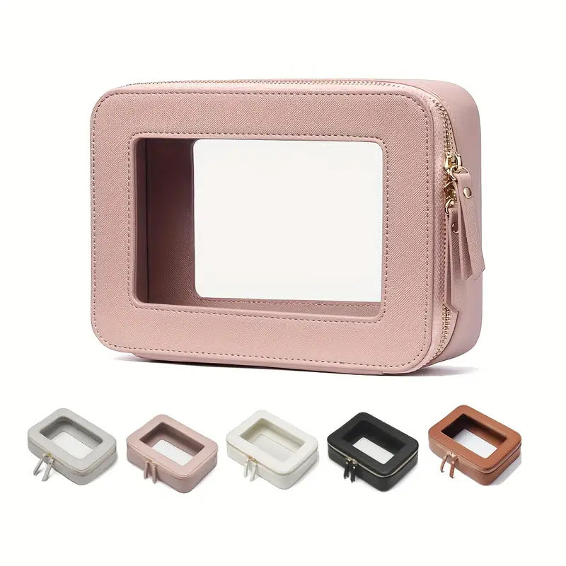 Transparent Portable Cosmetics Storage Box Waterproof Makeup Bag