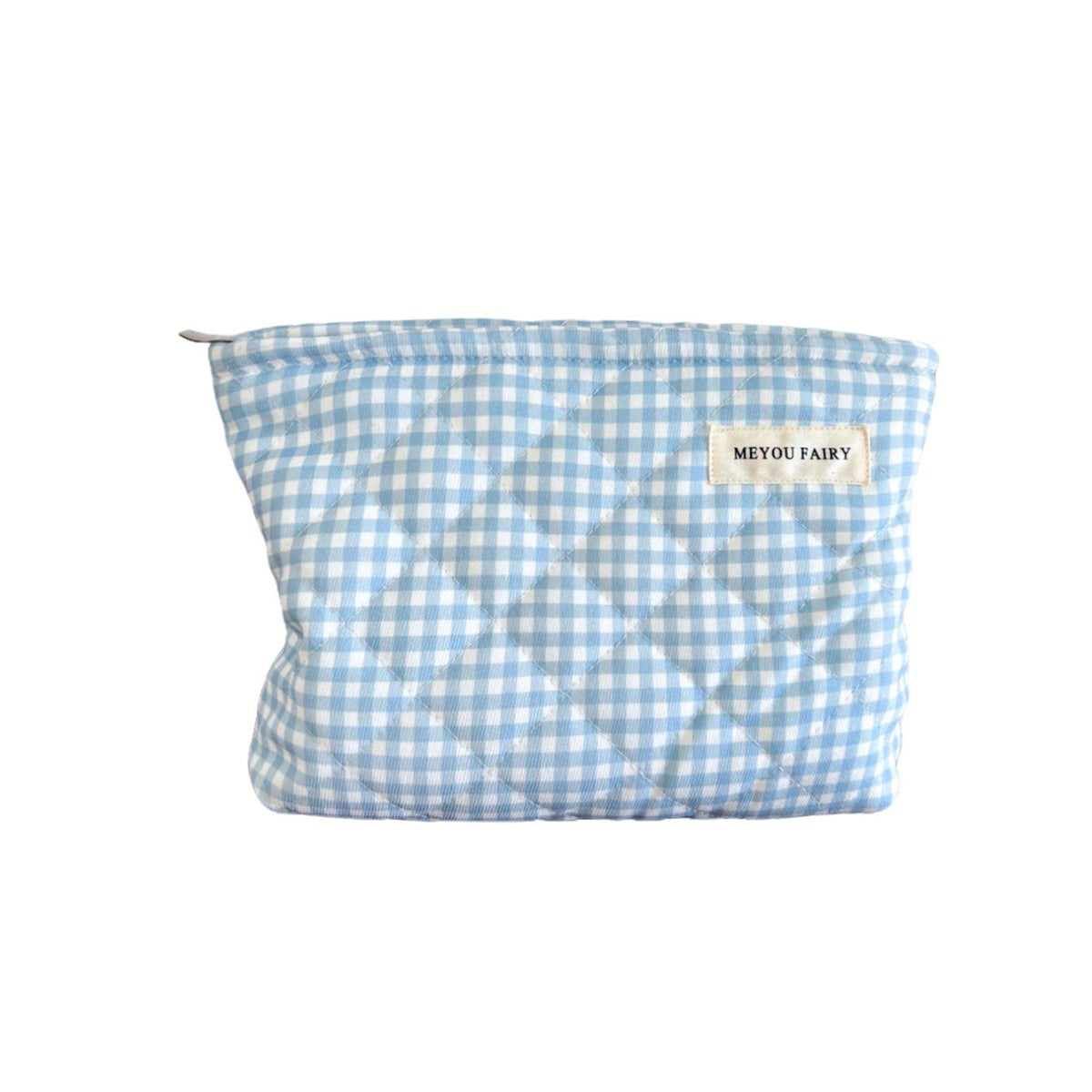 Quilted Blue Plaid Clutch Large Capacity Bags