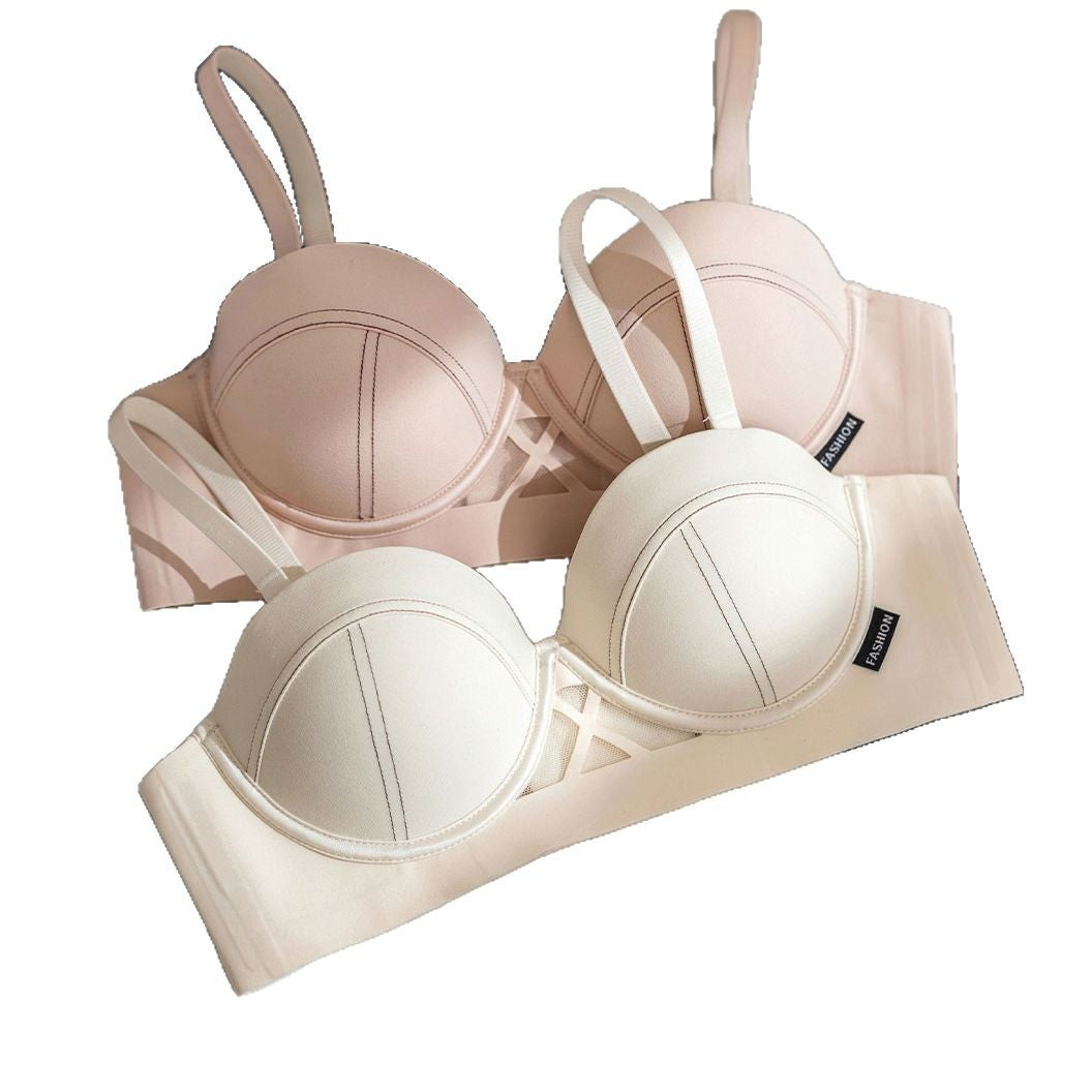 Women's Detachable Shoulder Strap Underwear Small Chest Lingerie Sets