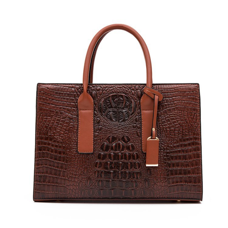 Women's Retro Crocodile Pattern Portable Large Capacity Women's Shoulder Bag