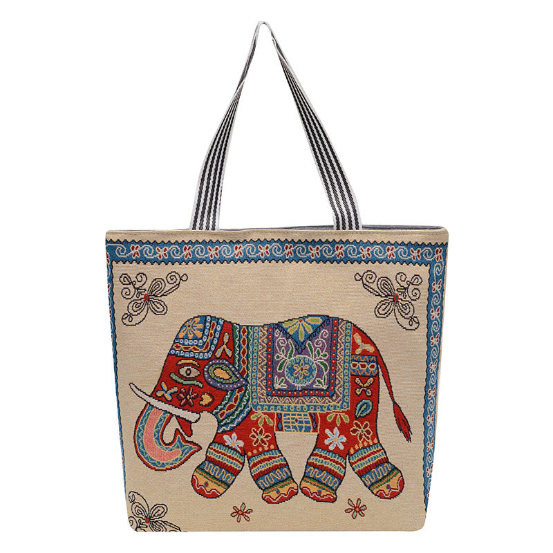 Women's Silk Cloth Fashion Korean Creative Pattern Women's Shoulder Bag