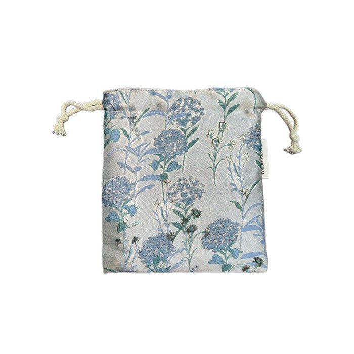 Fresh Elegant Drawstring Bouquet Portable Storage Cosmetic Bags