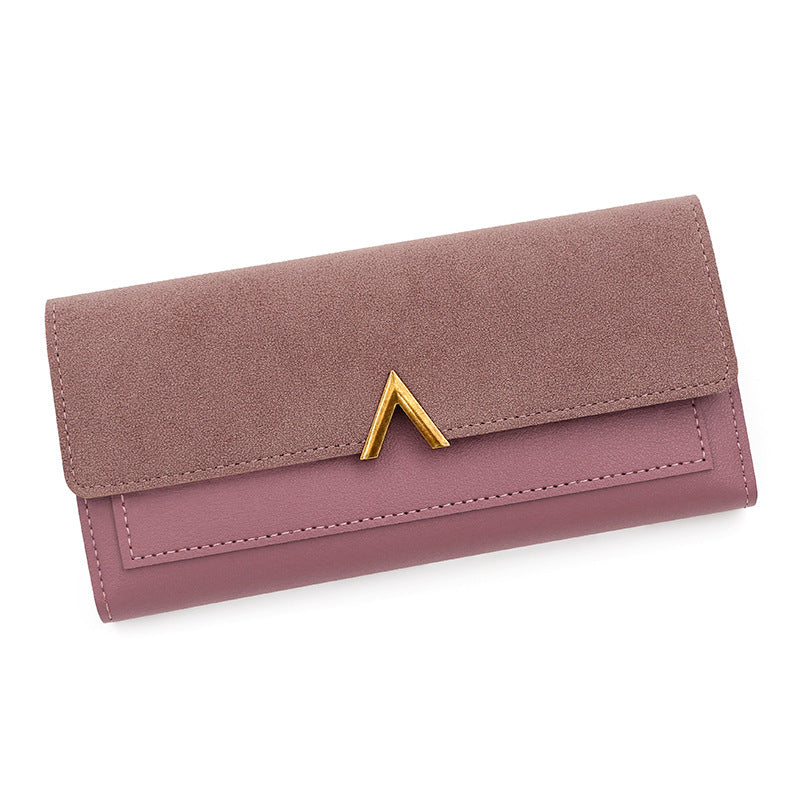 Women's Korean Long Word Three-fold Change Ladies Wallet