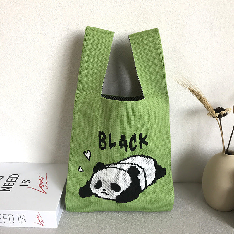 Women's Knitted Wool Vest Version Hand Carrying Handbags