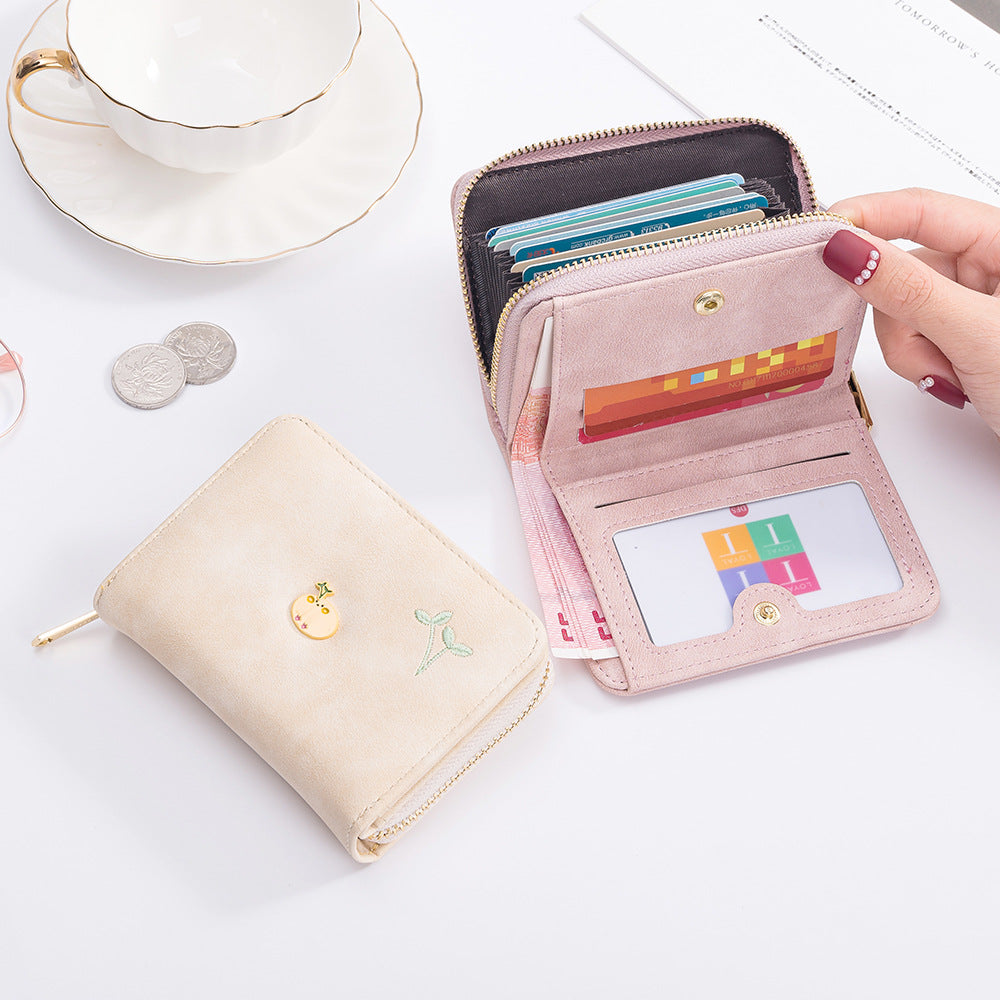Female Short Versatile Korean Fashion Cute Fresh Card Holder