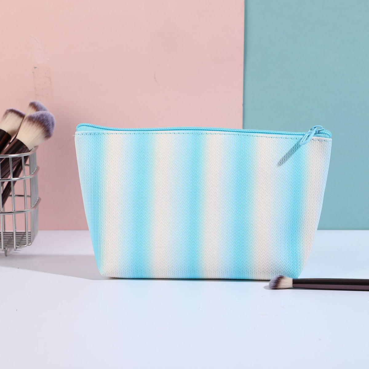 Transparent Striped Rainbow Portable Storage Wash Bags