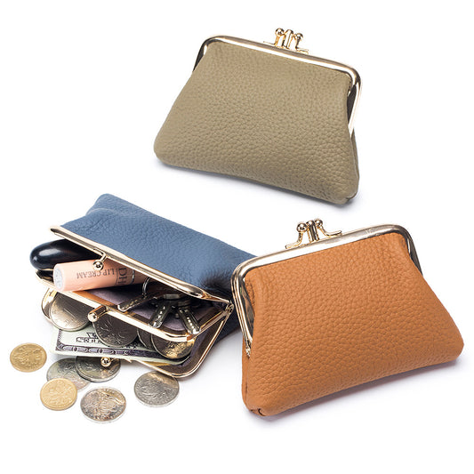 Cool Mini First Layer Cowhide Storage Coin Purses