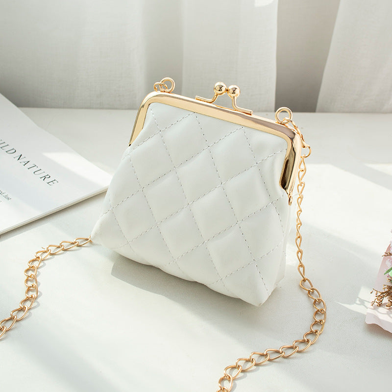 Graceful Popular Women's Rhombus Textured Short Bags