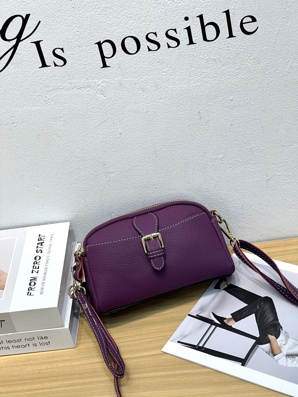 Women's Broadcast First Layer Cowhide Lady's Cute Women's Shoulder Bag