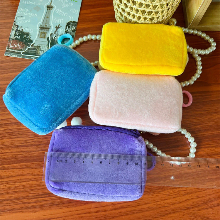 Unique Creative Cartoon Plush Pendant Certificate Purses