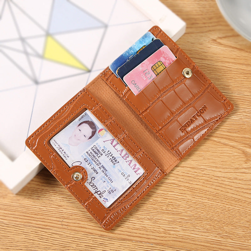 Women's Short Exquisite Hasp Clutch Fashion Two Card Holder