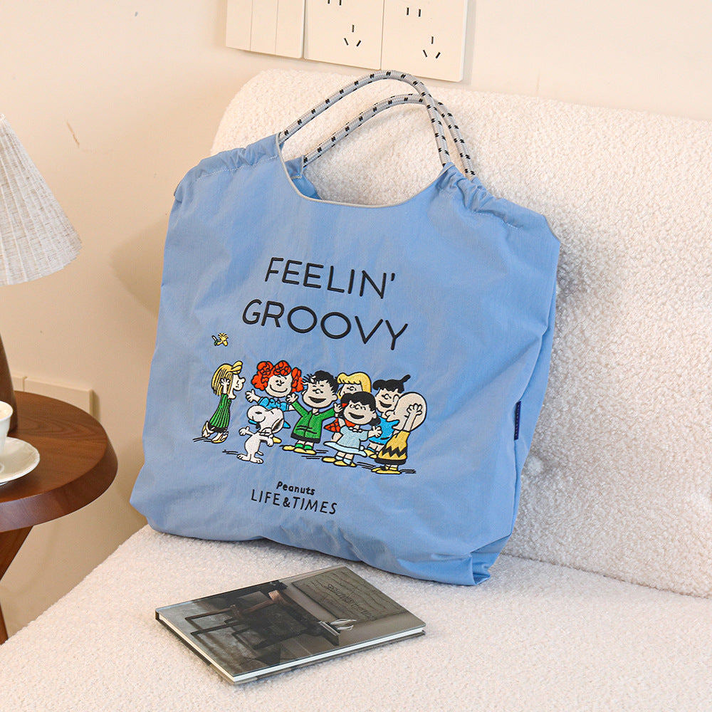 Nylon Embroidered Fashion Niche Large Capacity Women's Shoulder Bag