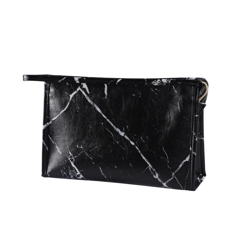 Women's Gray Marble Storage Waterproof Portable Toiletry Travel Bags