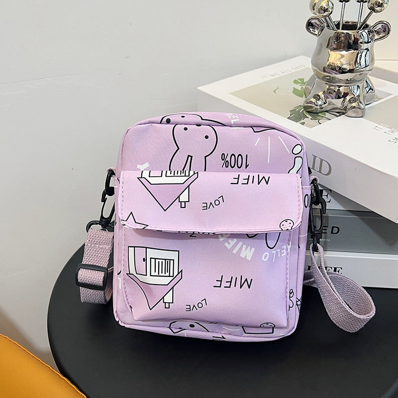Wind Nylon Fresh Fashion Iti Printing Women's Messenger Bag