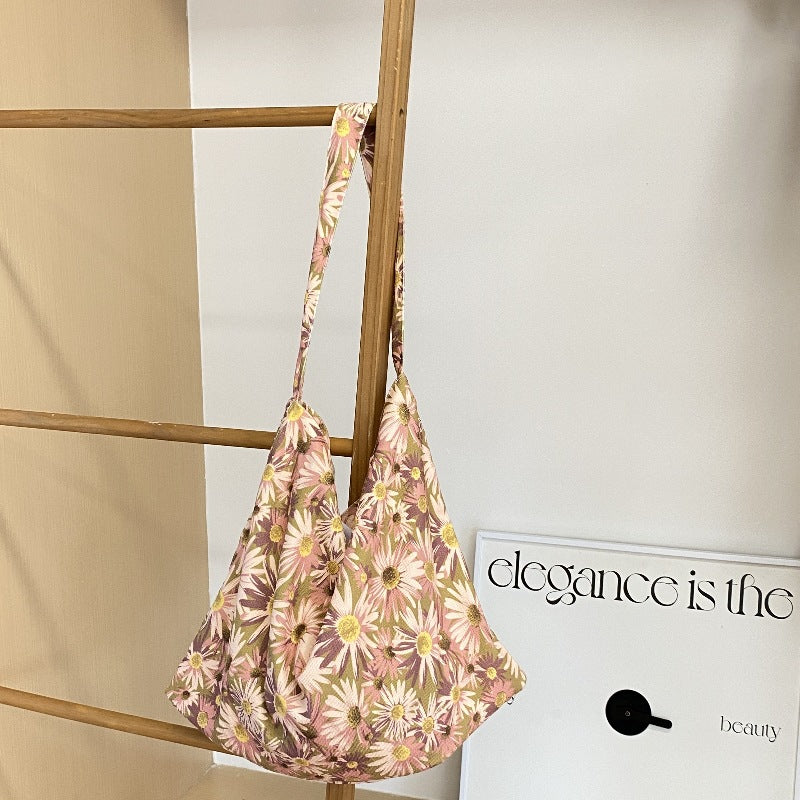 Canvas Leopard Print Floral Song White Zhang Prosperous Women's Shoulder Bag
