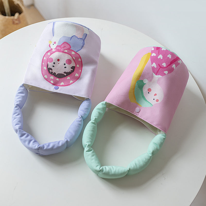 Women's Portable Underarm Cute Cartoon Cotton Handbags