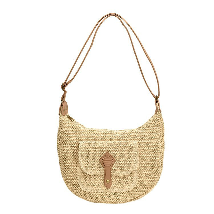 Women's Straw Hand-woven Large Capacity Vacation Beach Tote Bags