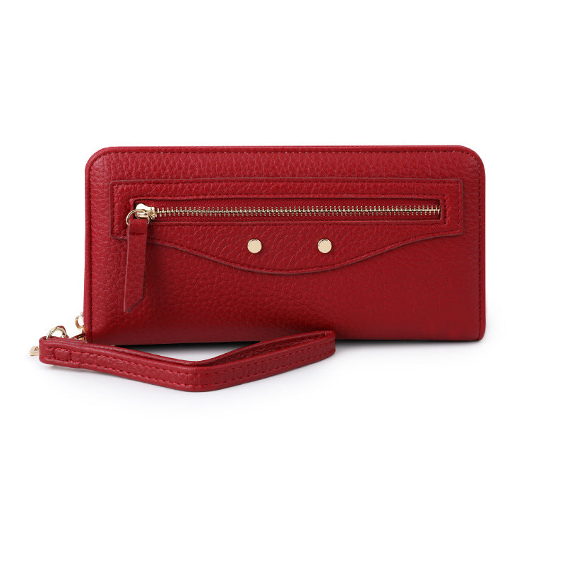 Women's Zipper Long Fashion Litchi Pattern Ladies Wallet