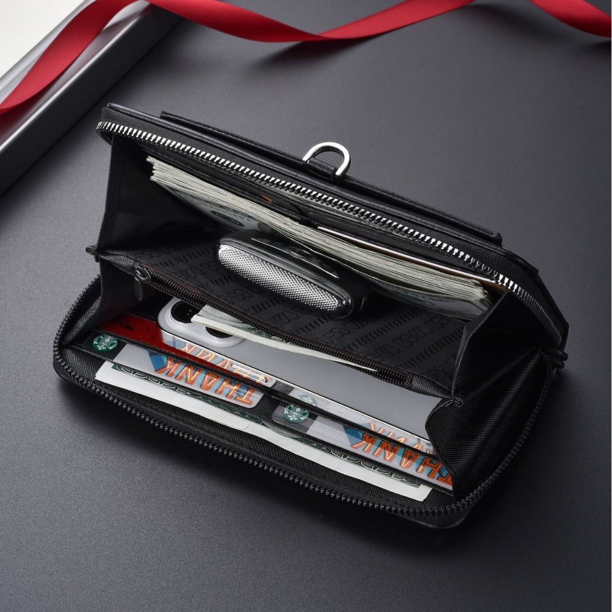 Men's Zipper Mobile Multiple Slots Large Capacity Men's Wallet