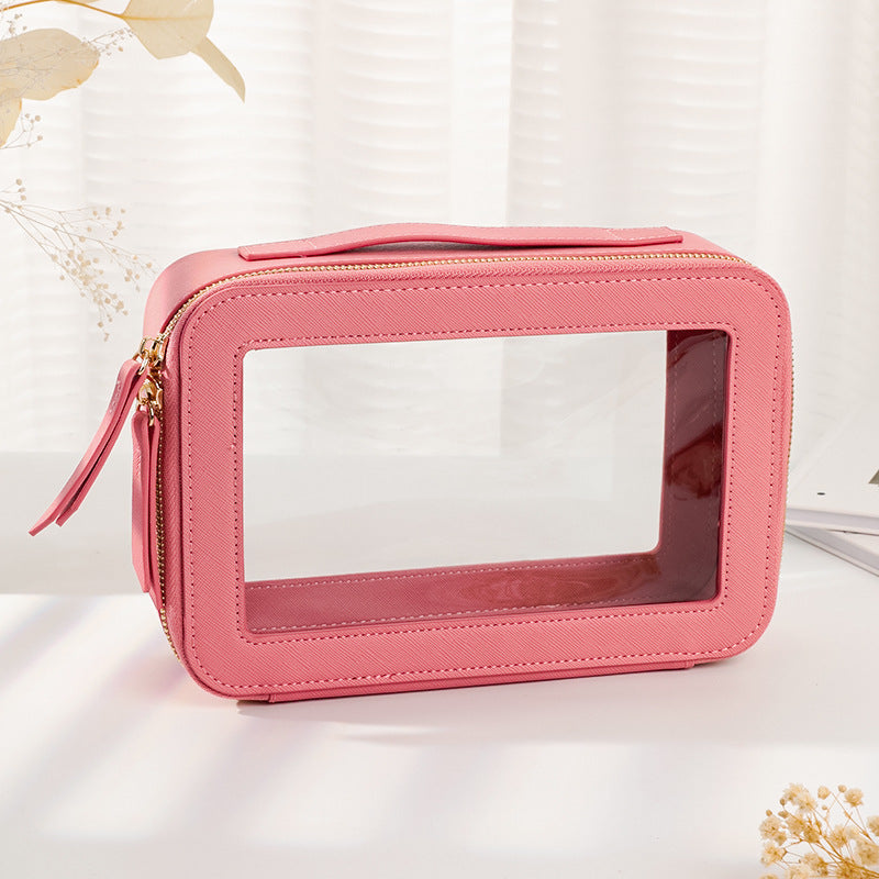 Dry Wet Separation Wash Stitching Large Window Portable High Makeup Bag