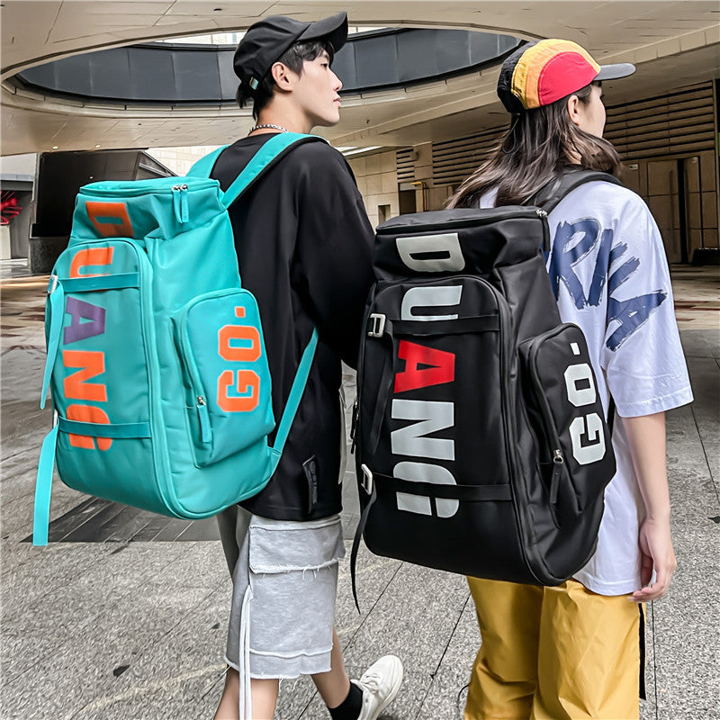 Men's Letter Street High Large Capacity Korean Backpacks