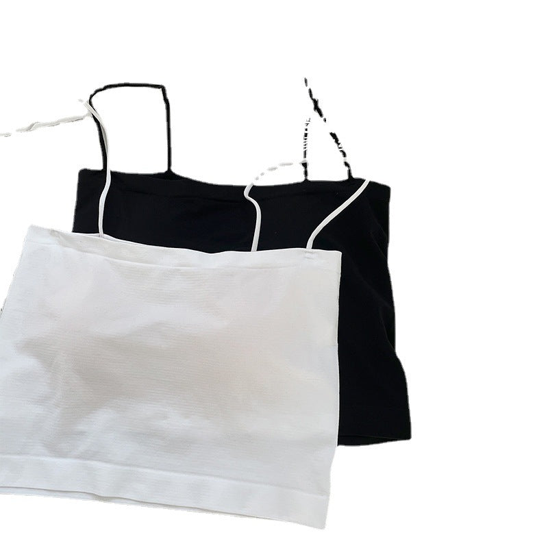 Women's Skin Bottom Slimming Breast Pad Glue Tanks Camis