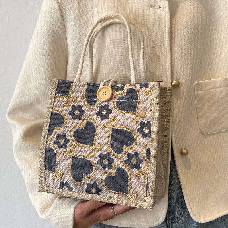 Women's Fresh Linen Lunch Outing Makeup Bags