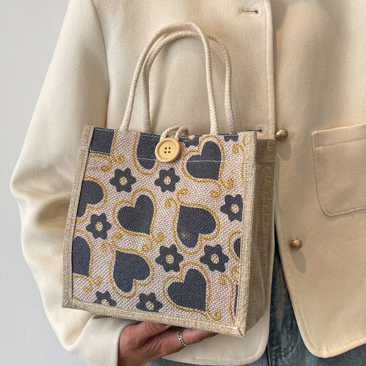 Women's Fresh Linen Lunch Outing Makeup Bags