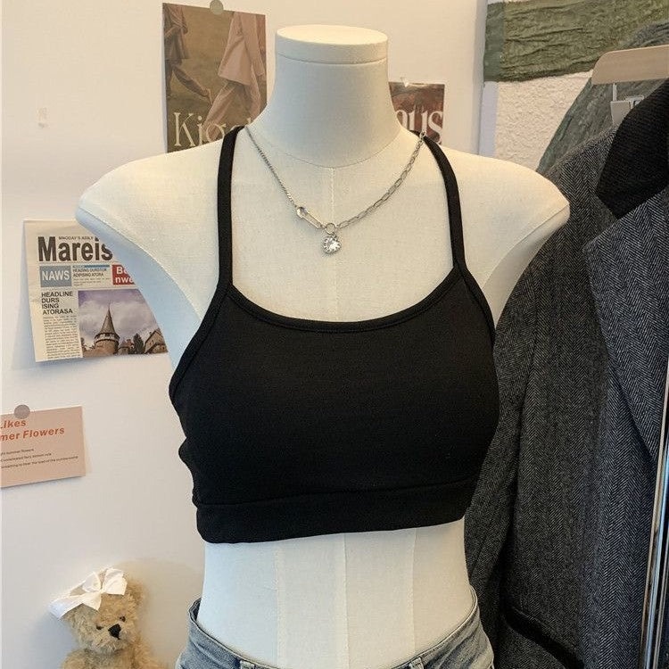 Women's Halter Spaghetti Straps Summer Comes With Chest Tanks Camis