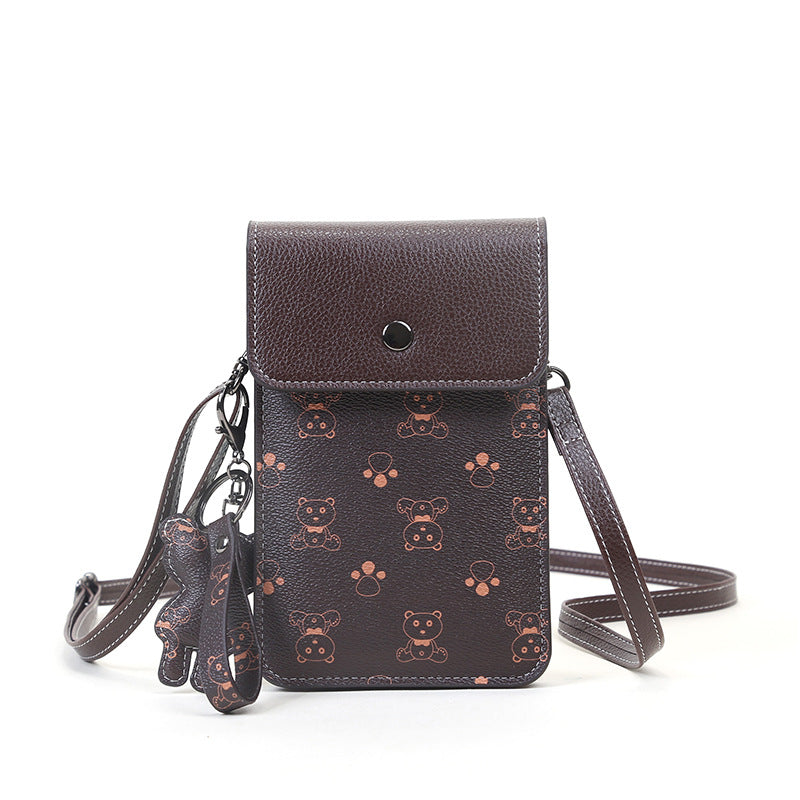 Mini Female Bear Pattern Change Packet Phone Bags